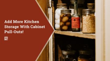 banner for Kitchen Storage pullouts